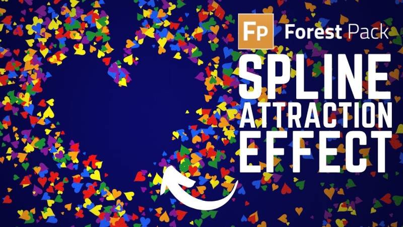 How to create a Spline Attraction effect with Forest Pack 8